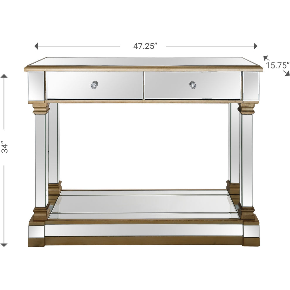 Gold Accent Console Table By Homeroots | Console Tables | Modishstore - 4