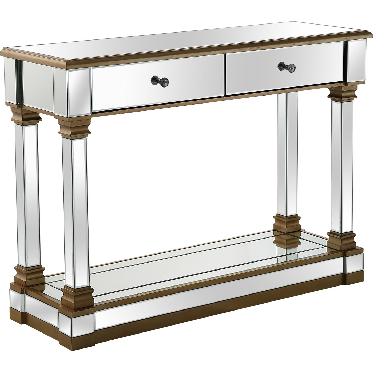 Gold Accent Console Table By Homeroots