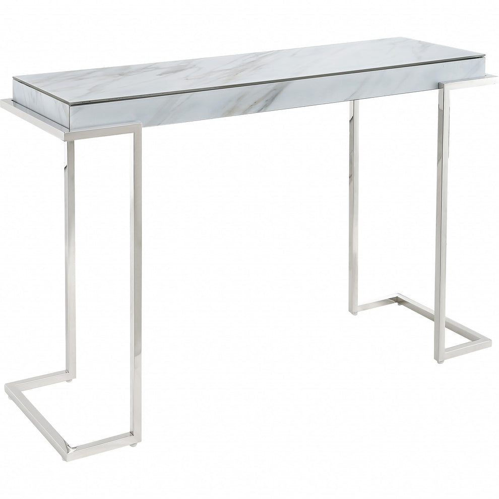 Marble Rectangular Console Table By Homeroots | Console Tables | Modishstore - 4