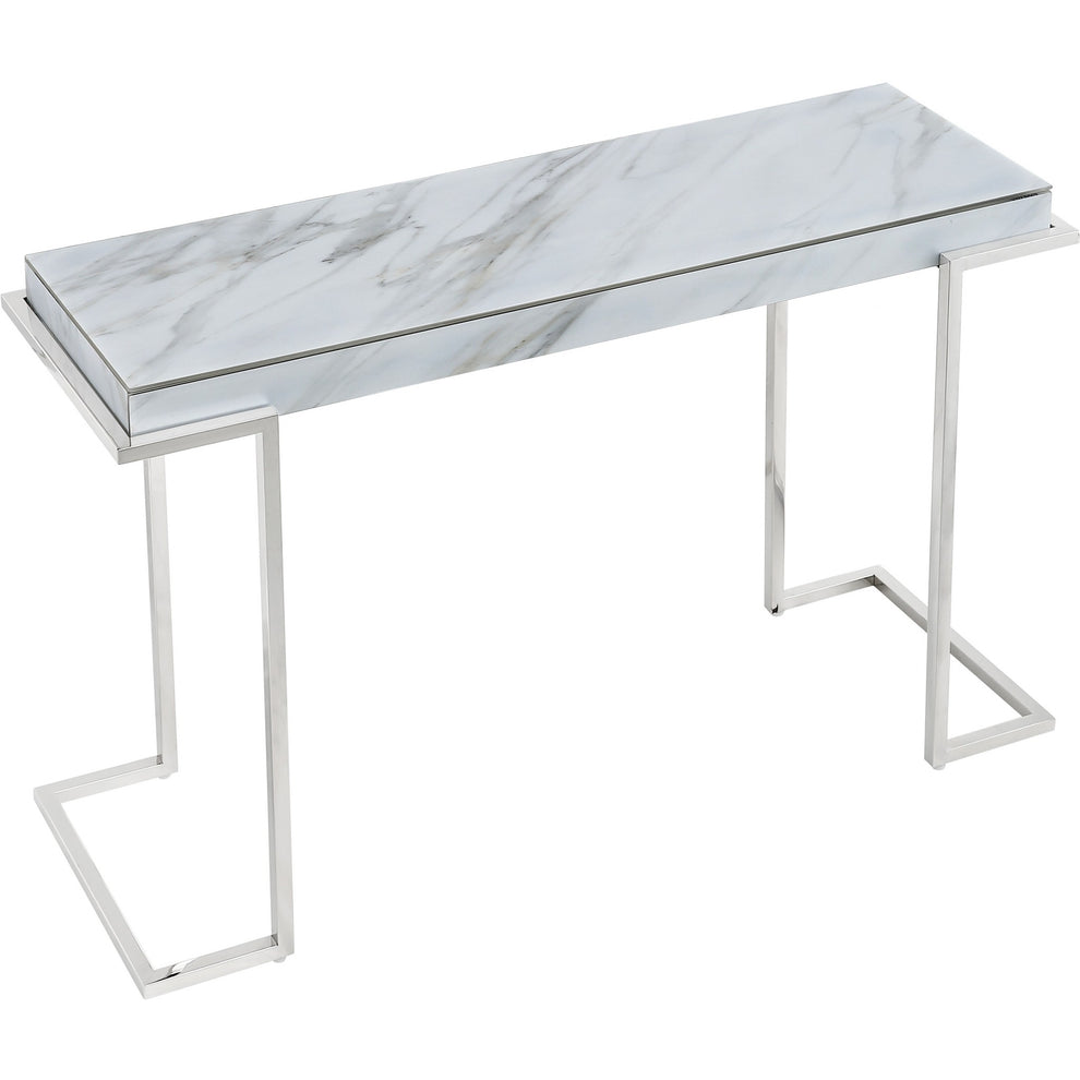 Marble Rectangular Console Table By Homeroots | Console Tables | Modishstore - 5