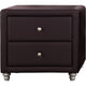 Brown Upholstered 2 Drawer Nightstand By Homeroots | Nightstands | Modishstore
