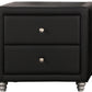 Brown Upholstered 2 Drawer Nightstand By Homeroots | Nightstands | Modishstore - 6