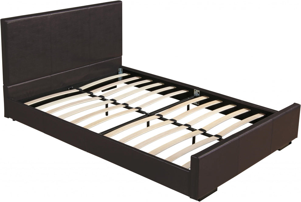 Brown Platform King Bed By Homeroots | Beds | Modishstore - 4