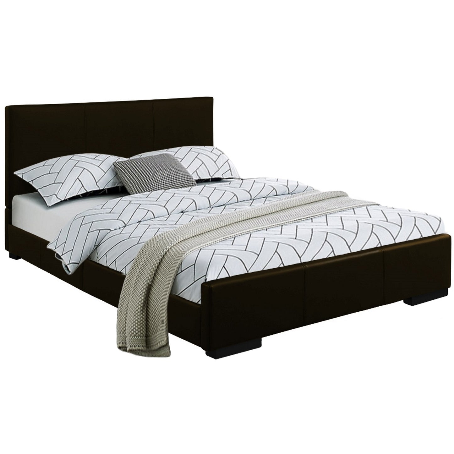 Black Platform Twin Bed By Homeroots | Beds | Modishstore - 3