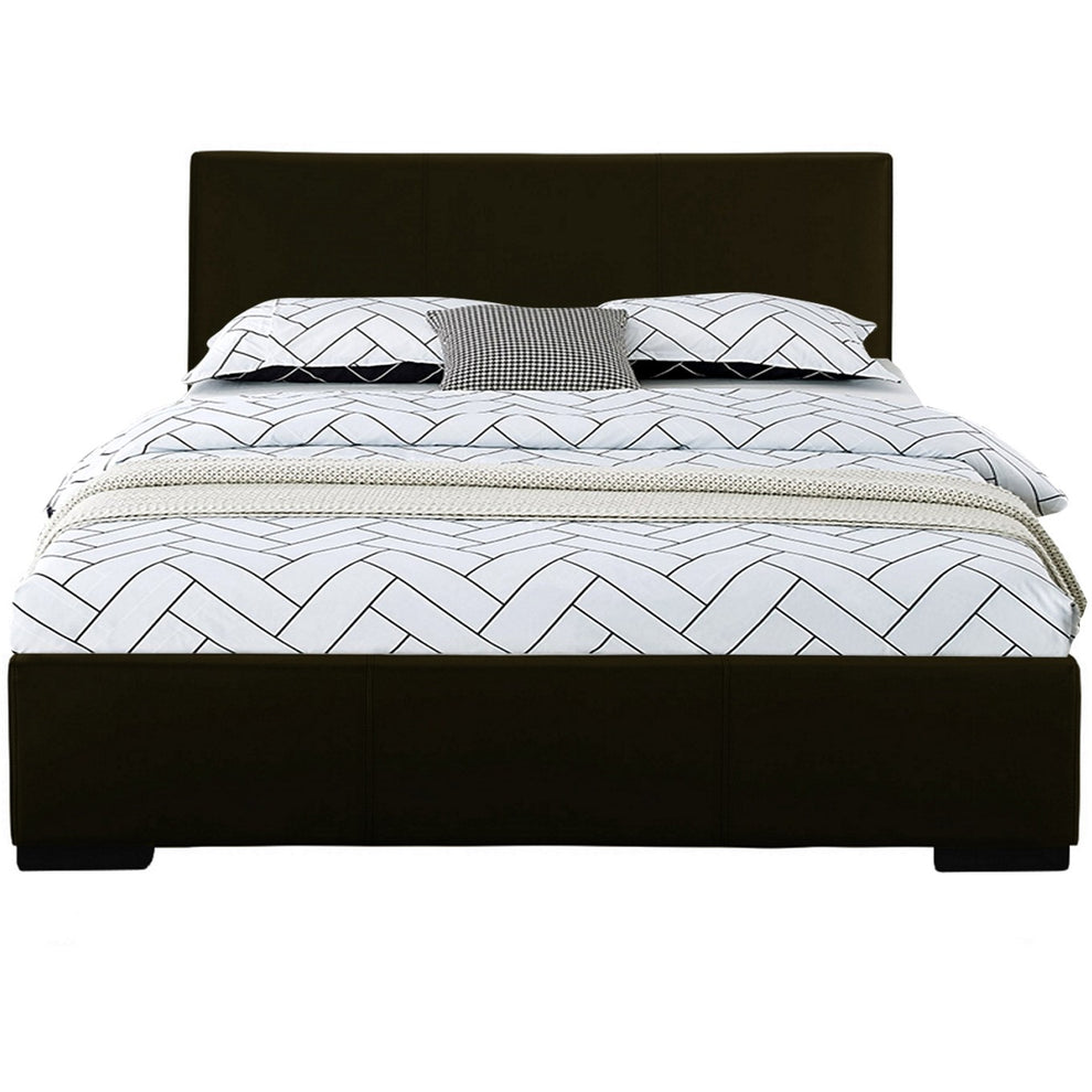 Black Platform Full Bed By Homeroots | Beds | Modishstore - 2