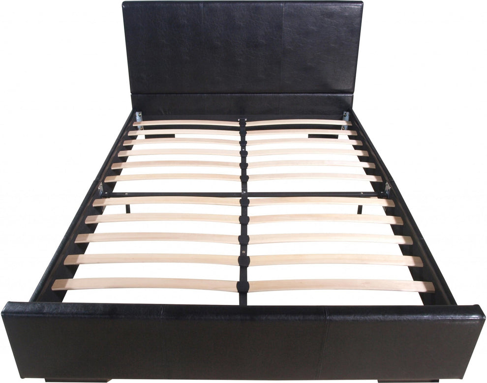 Black Platform Queen Bed By Homeroots - 396991 | Beds | Modishstore - 5