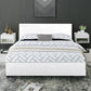 White Platform Twin Bed By Homeroots | Beds | Modishstore - 5