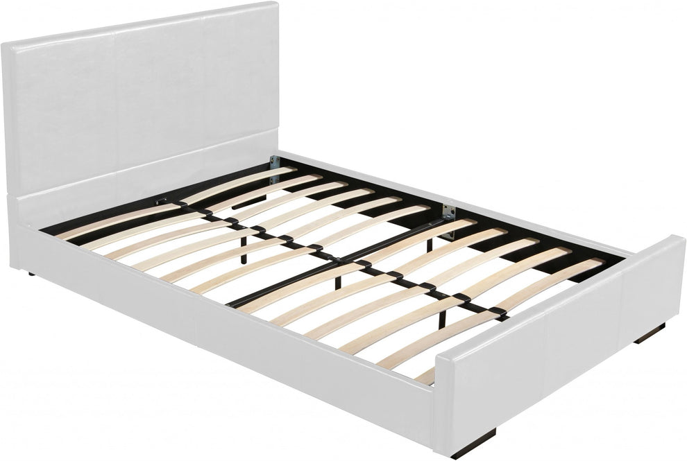 White Platform Full Bed By Homeroots | Beds | Modishstore - 4