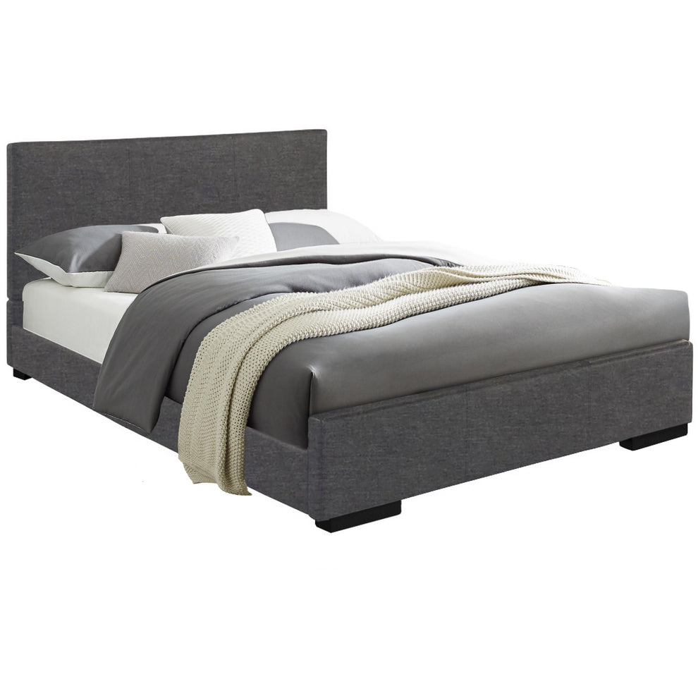 Grey Platform Twin Bed By Homeroots | Beds | Modishstore - 3