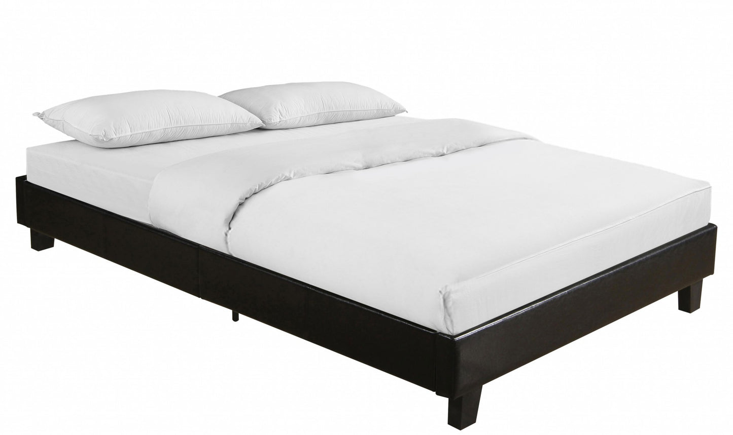 Black Platform Queen Bed By Homeroots - 397005 | Beds | Modishstore - 2