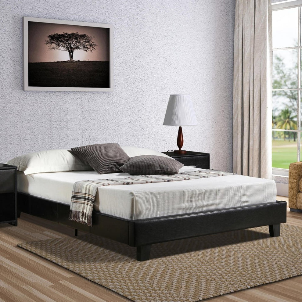 Black Platform Queen Bed By Homeroots - 397005 | Beds | Modishstore - 7