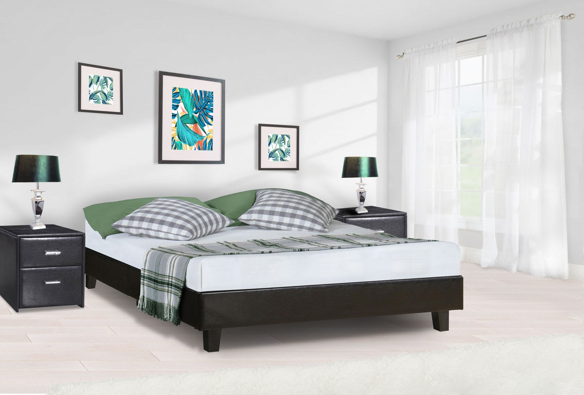 Black Platform King Bed By Homeroots - 397006 | Beds | Modishstore