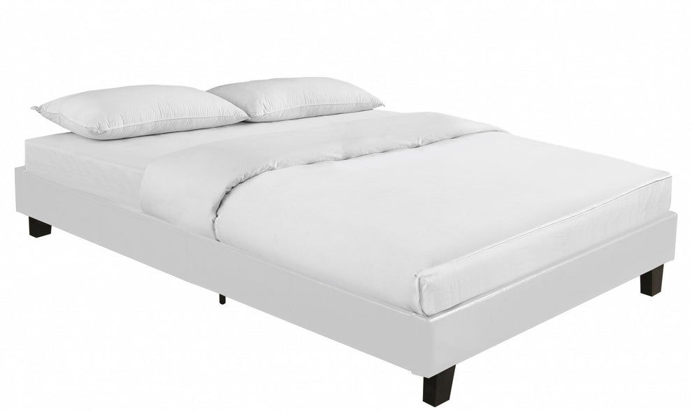 White Platform Queen Bed By Homeroots - 397007 | Beds | Modishstore - 3