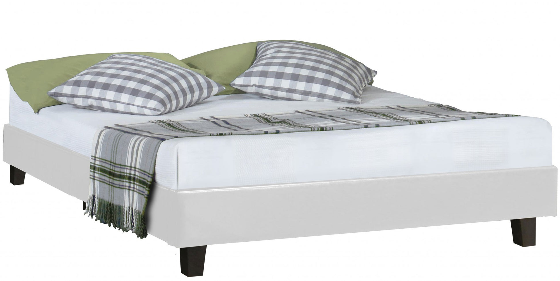 White Platform Queen Bed By Homeroots - 397007 | Beds | Modishstore - 5