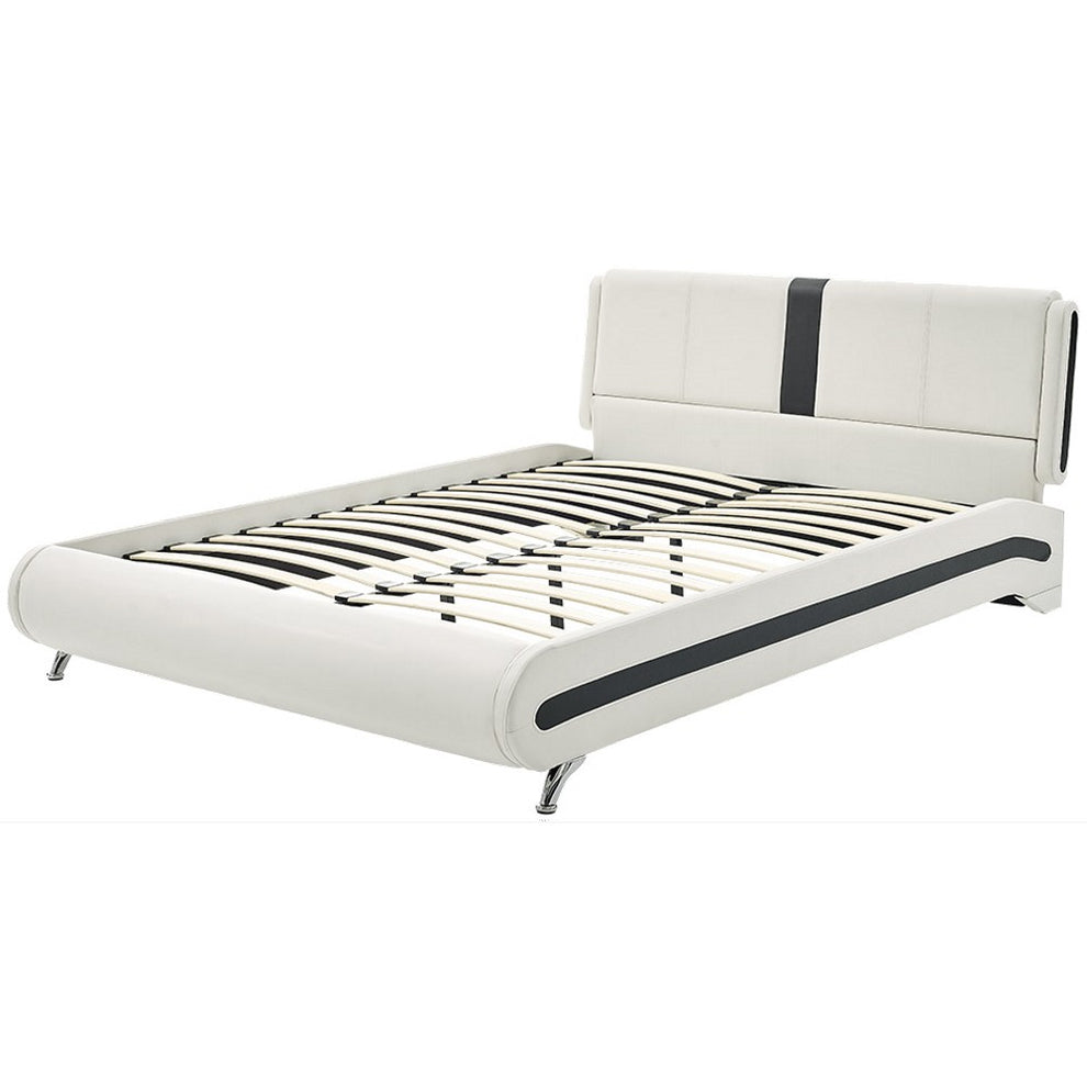 White Platform Queen Bed By Homeroots - 397013 | Beds | Modishstore - 4