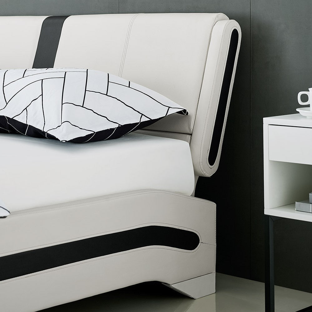 White Platform Queen Bed By Homeroots - 397013 | Beds | Modishstore - 5