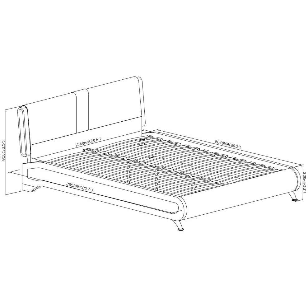 Black Platform Queen Bed By Homeroots - 397015 | Beds | Modishstore - 8