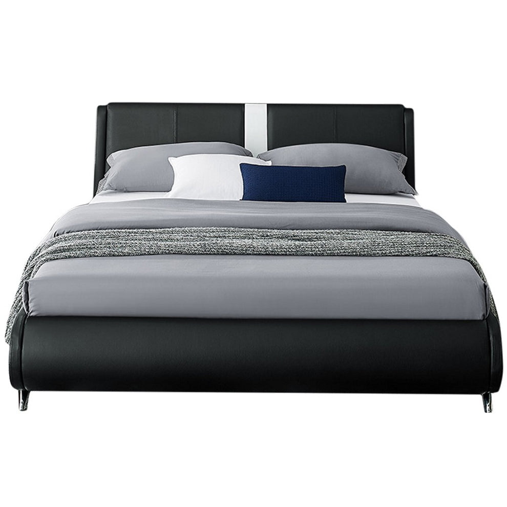 Black Platform King Bed By Homeroots - 397016 | Beds | Modishstore - 2