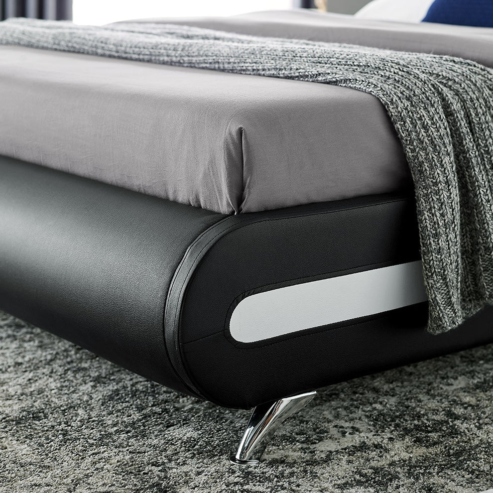 Black Platform King Bed By Homeroots - 397016 | Beds | Modishstore - 5
