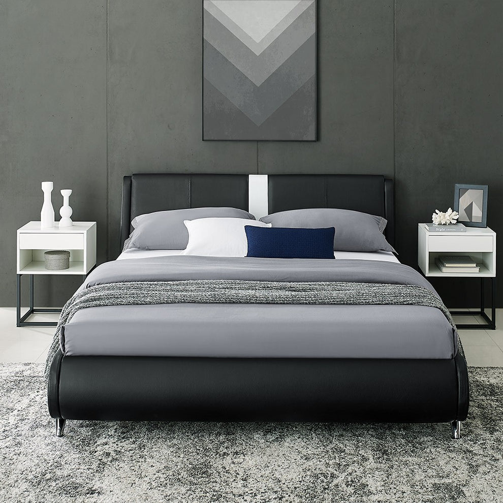 Black Platform King Bed By Homeroots - 397016 | Beds | Modishstore - 7