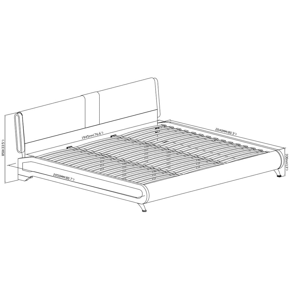 Black Platform King Bed By Homeroots - 397016 | Beds | Modishstore - 8
