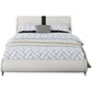 White Platform Queen Bed With Two Nightstands By Homeroots - 397017 | Beds | Modishstore - 2