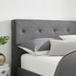 Grey Platform King Bed With Two Nightstands By Homeroots | Beds | Modishstore - 6