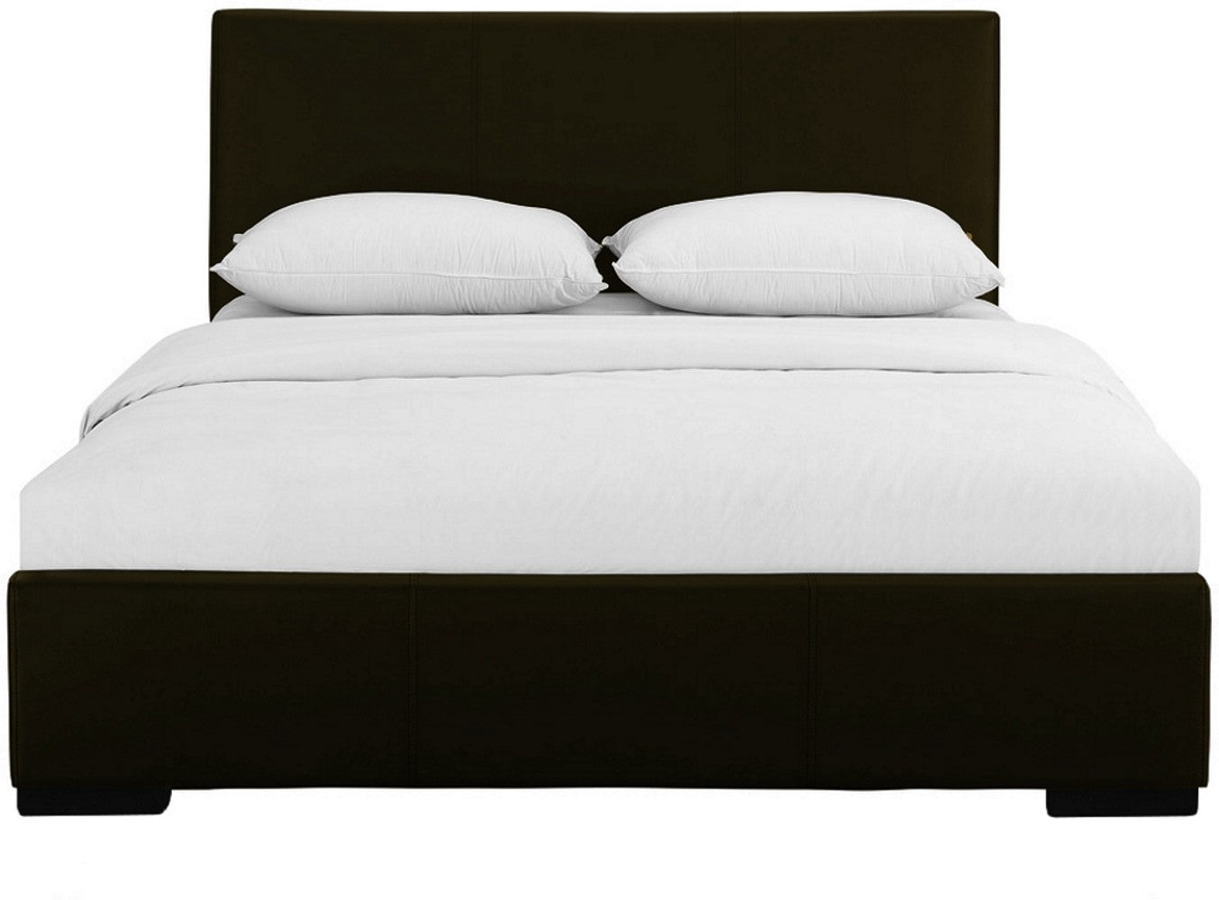 Brown Upholstered Full Platform Bed By Homeroots | Beds | Modishstore