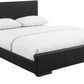 Black Upholstered Full Platform Bed By Homeroots | Beds | Modishstore - 2