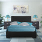 Black Upholstered Full Platform Bed By Homeroots | Beds | Modishstore - 4