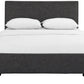 Grey Upholstered Full Platform Bed By Homeroots | Beds | Modishstore