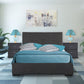Grey Upholstered Queen Platform Bed By Homeroots | Beds | Modishstore - 5