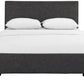 Grey Upholstered King Platform Bed By Homeroots | Beds | Modishstore - 2