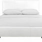 White Upholstered Full Platform Bed By Homeroots | Beds | Modishstore