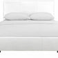 White Upholstered Full Platform Bed By Homeroots | Beds | Modishstore - 2