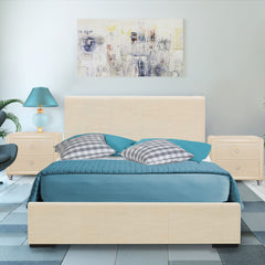 Beige Upholstered Full Platform Bed By Homeroots