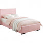 Pink Upholstered Full Platform Bed By Homeroots | Beds | Modishstore - 2