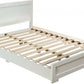 White Wood Twin Platform Bed By Homeroots - 397075 | Beds | Modishstore - 2