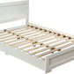 White Wood Full Platform Bed By Homeroots - 397076 | Beds | Modishstore - 3