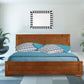 Oak Wood Queen Platform Bed By Homeroots - 397085 | Beds | Modishstore - 3