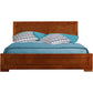 Cherry Wood Twin Platform Bed By Homeroots - 397087 | Beds | Modishstore