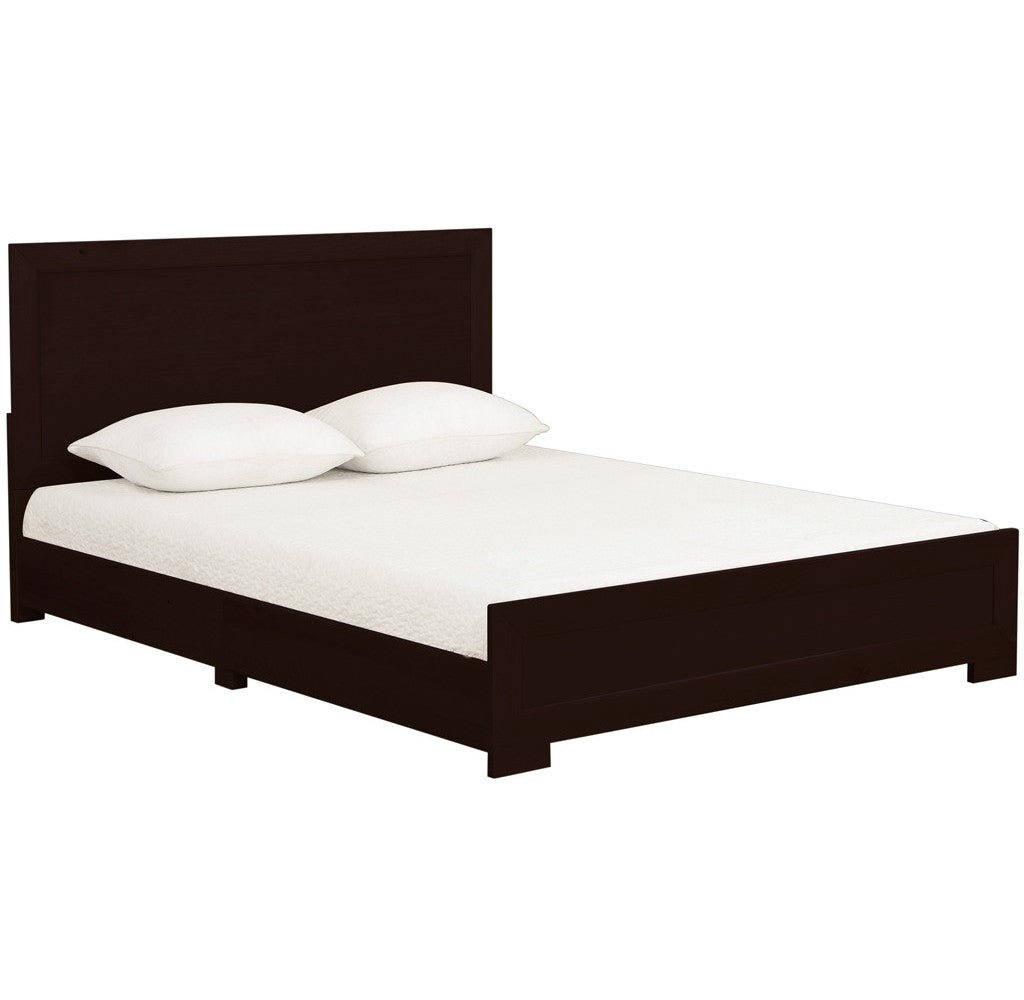 Espresso Wood Full Platform Bed By Homeroots - 397092 | Beds | Modishstore - 2