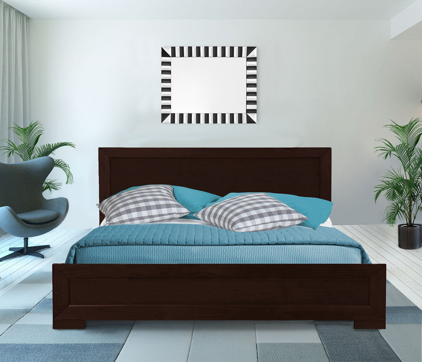 Espresso Wood Full Platform Bed By Homeroots - 397092 | Beds | Modishstore - 3