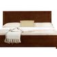 Walnut Wood Full Platform Bed By Homeroots - 397104 | Beds | Modishstore