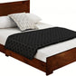 Walnut Wood Full Platform Bed By Homeroots - 397104 | Beds | Modishstore - 2