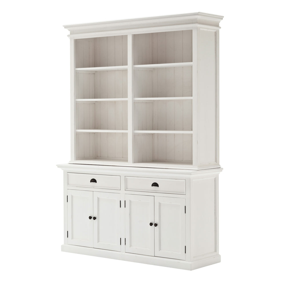 Classic White Hutch Bookcase Unit By Homeroots | Bookcases | Modishstore - 2