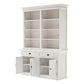 Classic White Hutch Bookcase Unit By Homeroots | Bookcases | Modishstore - 3