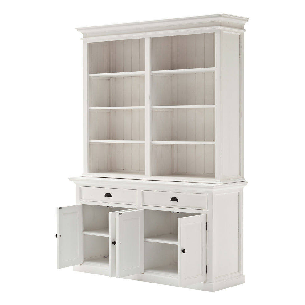 Classic White Hutch Bookcase Unit By Homeroots | Bookcases | Modishstore - 3