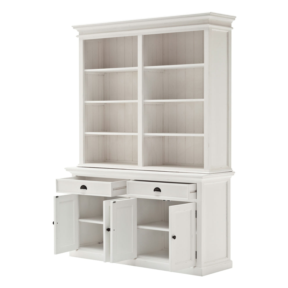 Classic White Hutch Bookcase Unit By Homeroots | Bookcases | Modishstore - 4