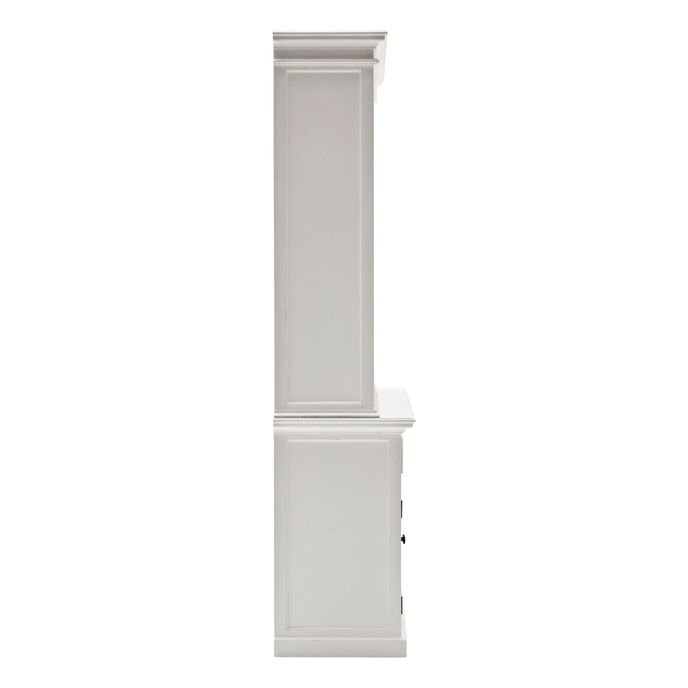 Classic White Hutch Bookcase Unit By Homeroots | Bookcases | Modishstore - 5